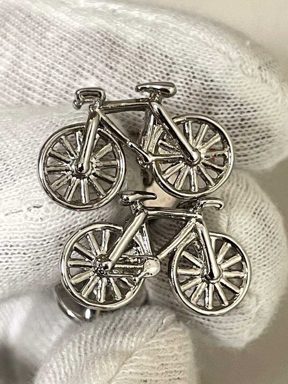 Charles Tyrwhitt Silver-Tone Bicycle Cufflinks